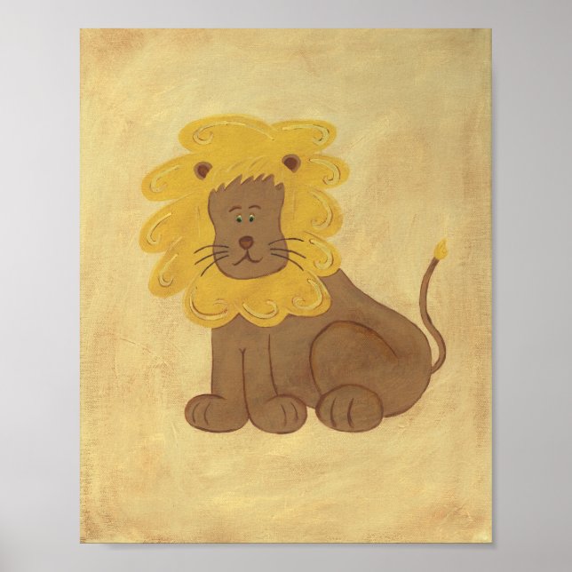 Poster Lloyd the Lion Nursery Art - PRINT (Devant)