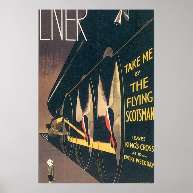 Poster LNER L'affiche Vintage voyage Flying Scotsman (Devant)