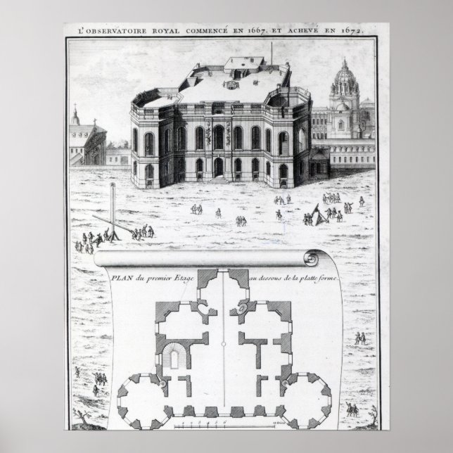 Poster L'Observatoire Royal à Paris, 1741 (Devant)