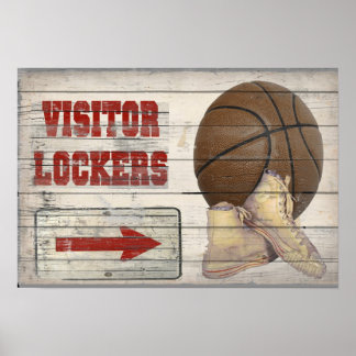 Poster Localisateur de basket-ball vintage Imprimer