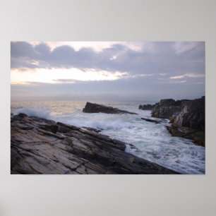 Poster L'Océan Atlantique au lever de soleil au Maine
