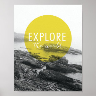 Poster L'océan explorent la citation du monde