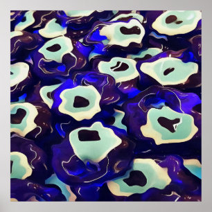 Poster L'Oeil Boncuk Turc Formé Amulet Bizarre Art