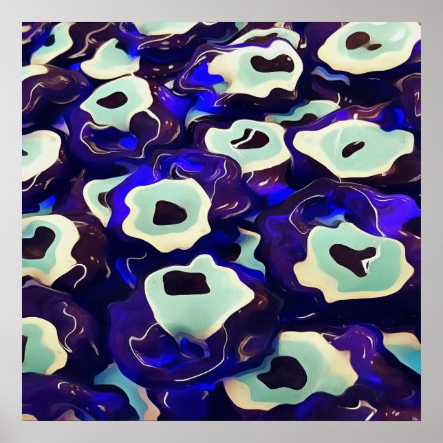 Poster L'Oeil Boncuk Turc Formé Amulet Bizarre Art (Devant)