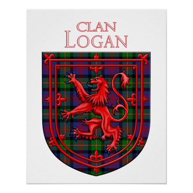 Poster Logan Tartan Scottish Plaid Lion Rampant (Devant)