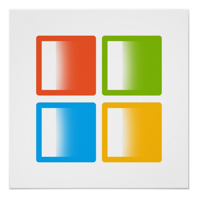 Poster Logo artistique de Microsoft (Devant)