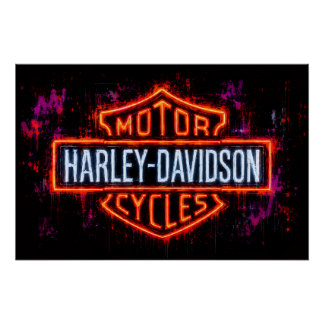 Poster Logo artistique Harley-Davidson