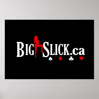 Poster Logo Big Slick Poker - Noir