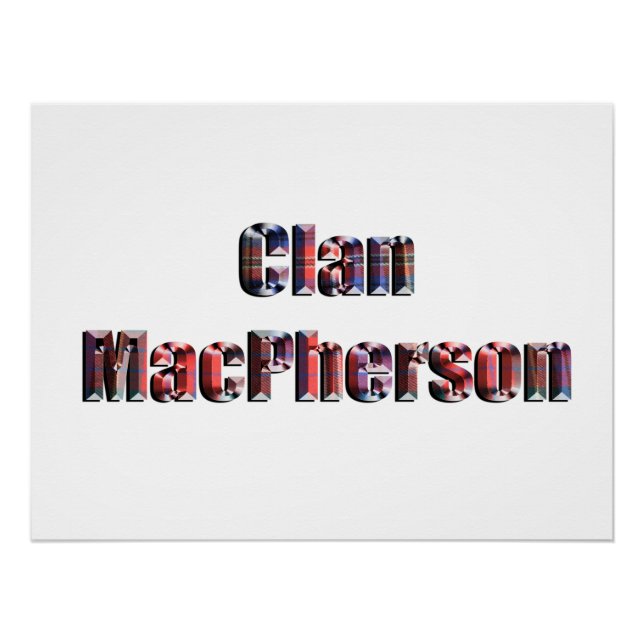 Poster Logo de Clan MacPherson Tartan, (Devant)