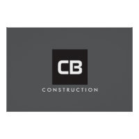 Logo de construction de Monogramme Carré noir gris