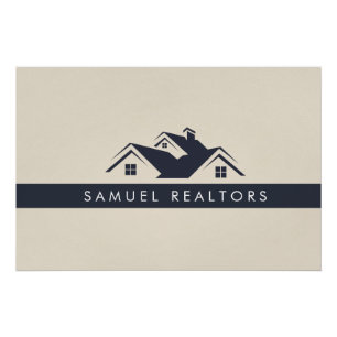 Poster Logo de maison de style moderne personnalisé pour