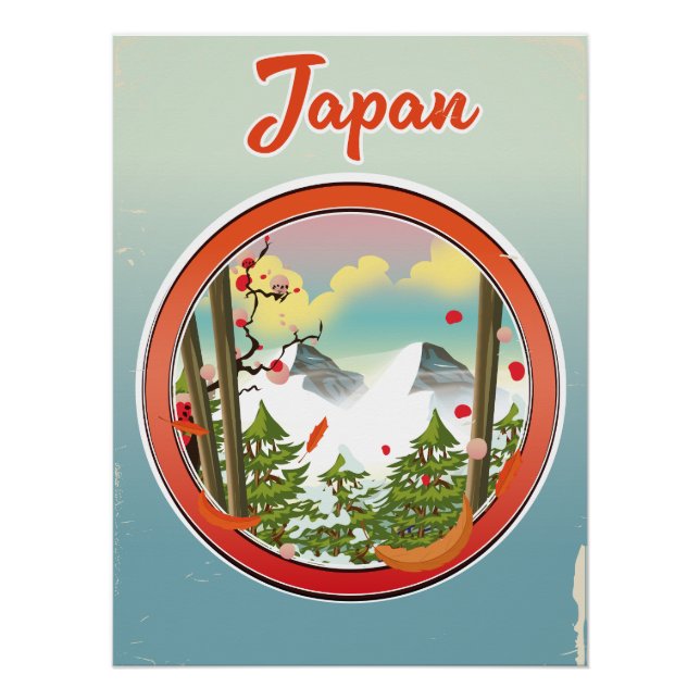 Poster logo de voyage du Japon (Devant)