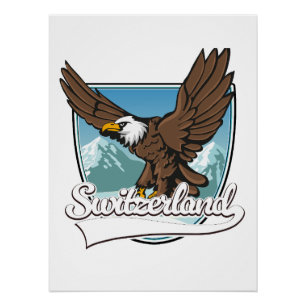 Poster Logo de voyage en Suisse