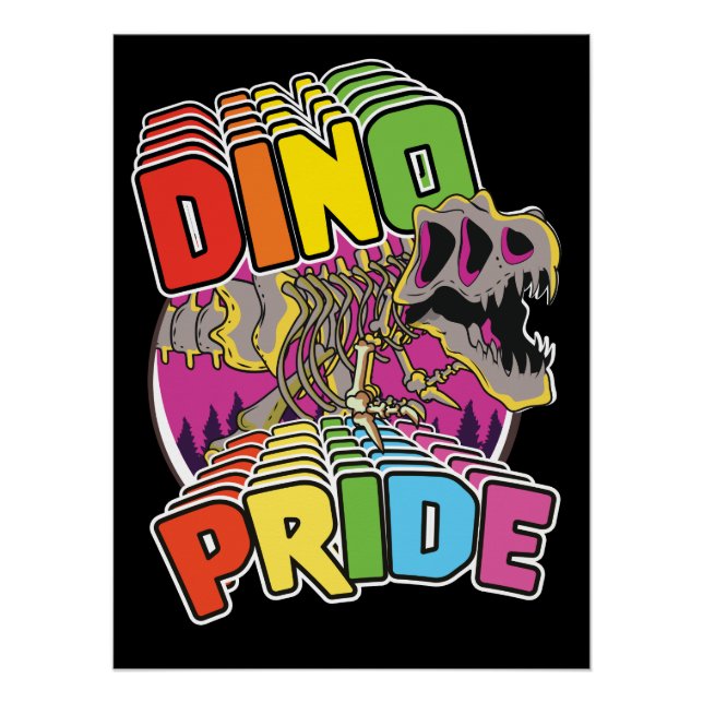 Poster logo Dino Pride (Devant)