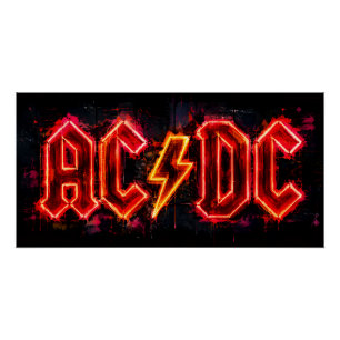 Poster Logo du groupe de rock ACDC