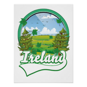 Poster Logo Irlande Travel