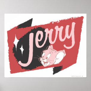 Poster Logo Jerry Red et Black