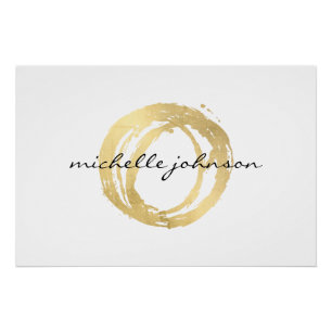 Poster Logo Luxe Faux Gold Peint Circle Télécharger
