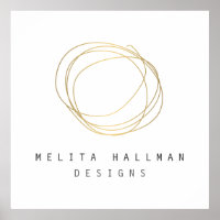 Logo minimaliste et moderne Gold Designer Scribble
