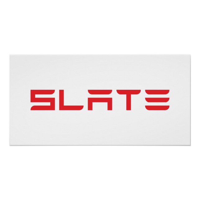 Poster Logo Tesla sur ardoise (Devant)