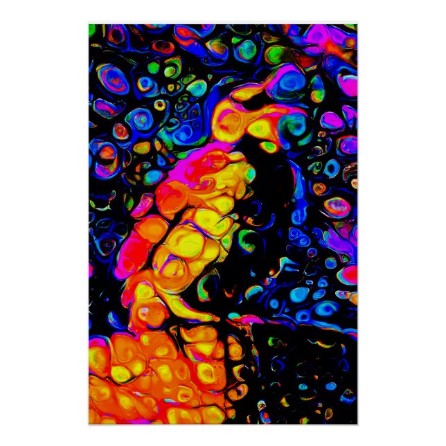 Poster L'Oiseau Solitaire 4 : Style Art Liquide (Devant)