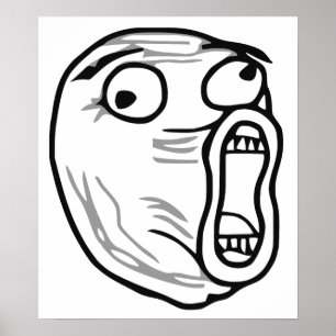 Poster LOL Laugh Out Loud Rage Face Meme