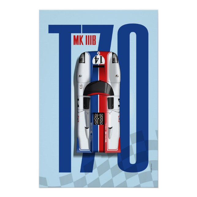 Poster Lola T70 No.14 Valvoline Top Tribute (Devant)
