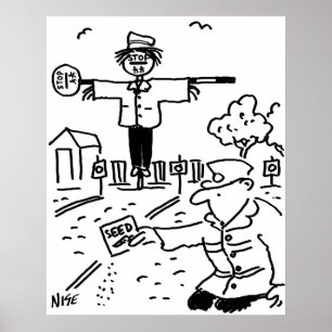 Poster Lollipop Man utilise des sucettes pour faire du mo