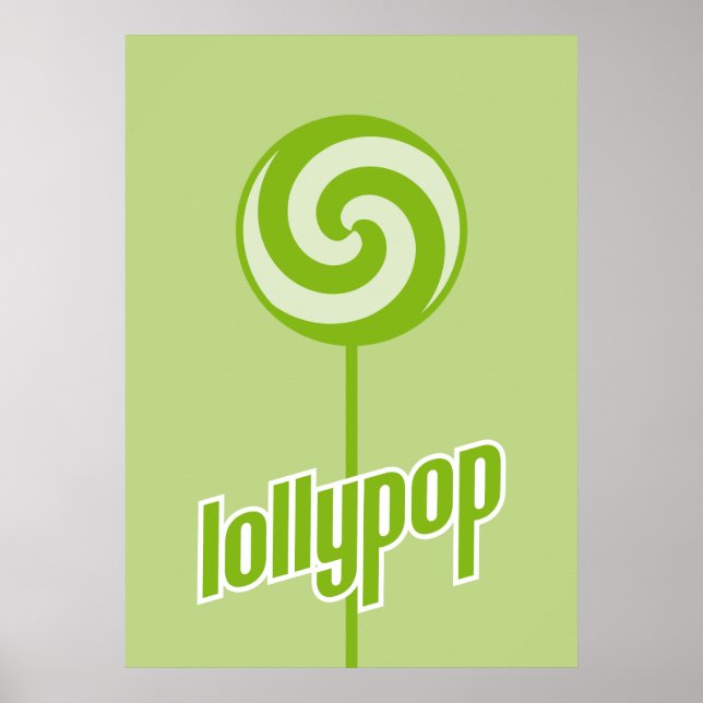 Poster lollypop vert salé (Devant)