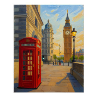 Poster London Calling - Art numérique original de Big Ben