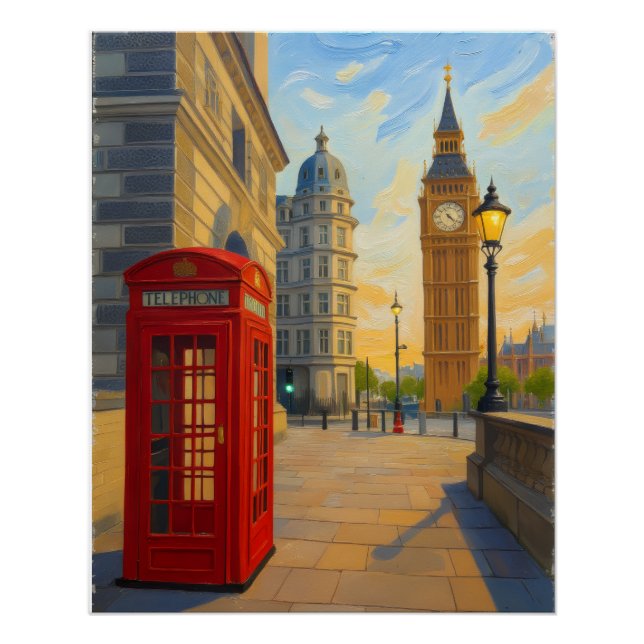 Poster London Calling - Art numérique original de Big Ben (Devant)