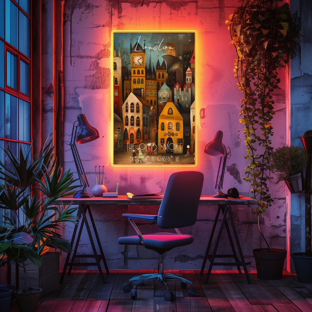 Poster London: The Old Smoke - Whimsical Art (Créateur téléchargé)