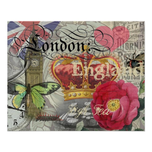 Poster Londres Angleterre Voyage Europe Vintage Art (Devant)