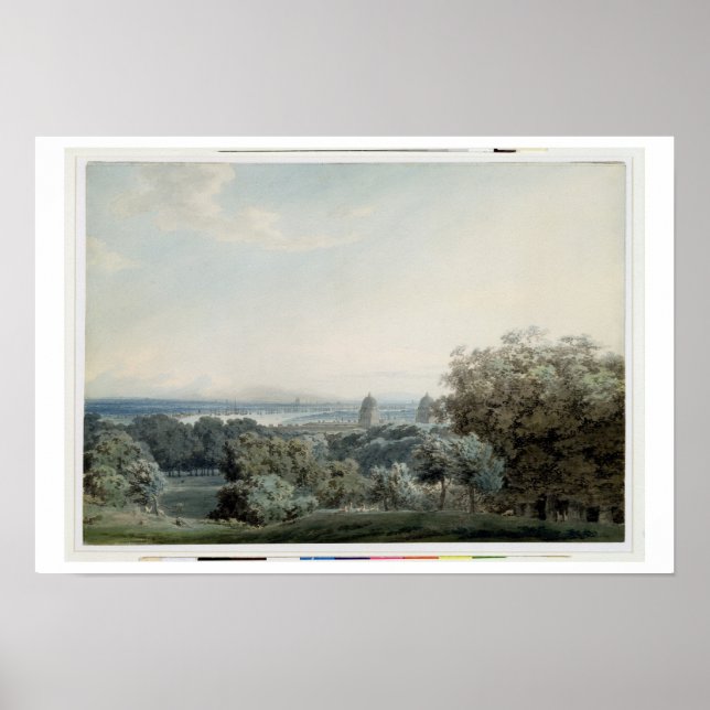 Poster Londres de Greenwich Hill, vers 1791 (avec cv, enc (Devant)