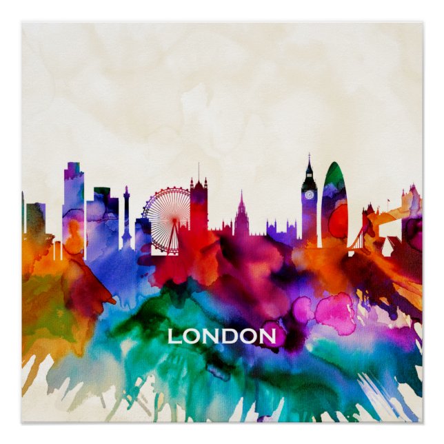 Poster Londres Skyline (Devant)