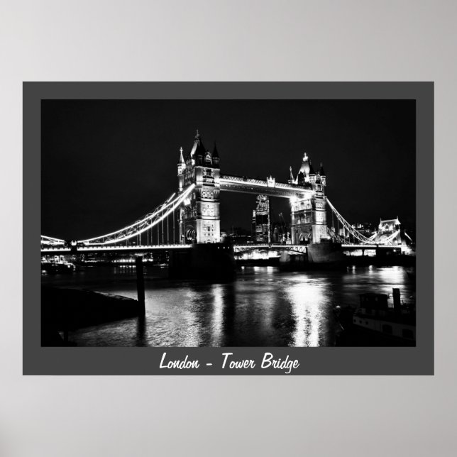 Poster Londres - Tower Bridge, Night No.2 (Poster) (Devant)