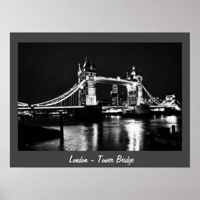 Poster Londres - Tower Bridge, Nuit No.2 (Affiche) (Devant)