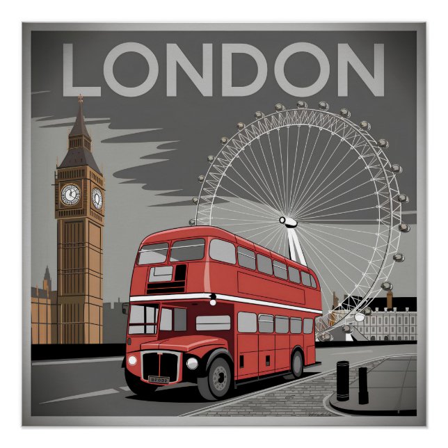 Poster Londres vintage (Devant)