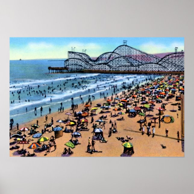 Poster Long Beach California The Pike Cyclone Racer (Devant)