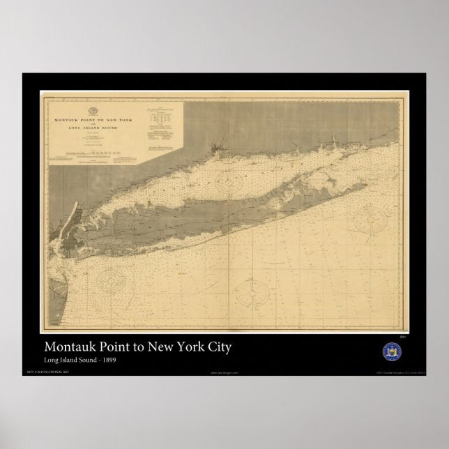Poster Long Island Sound - 1899 (Devant)