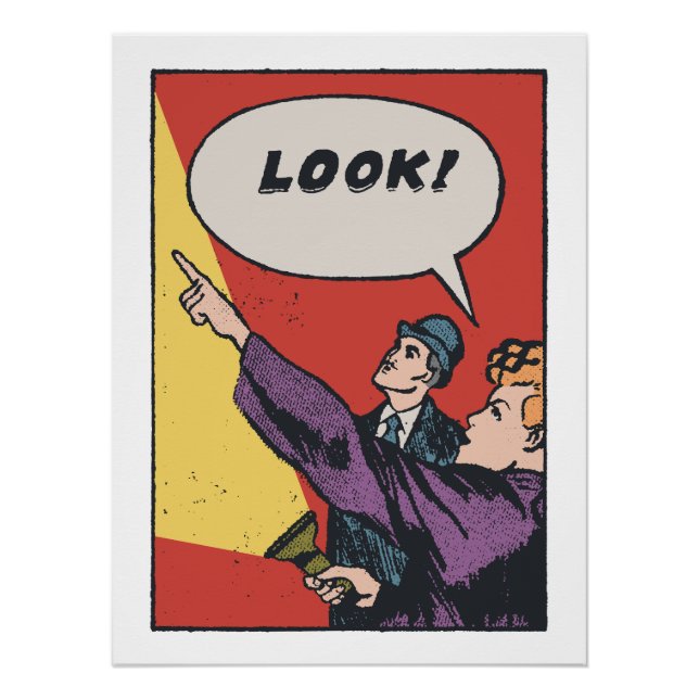 Poster LOOK! The Thing in the Sky • Golden Era Comic Art (Devant)