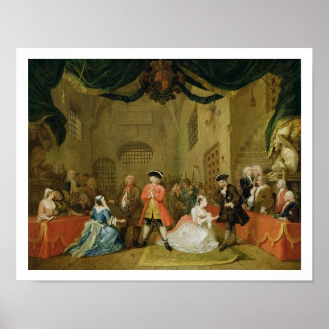 Poster L'opéra du mendiant, Scène III, Acte XI, 1729 (hui (Devant)