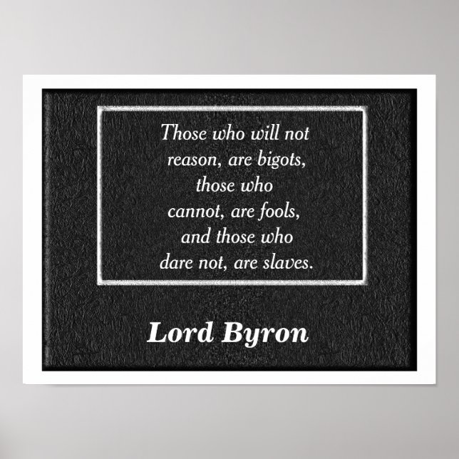 Poster Lord Byron cite (Devant)