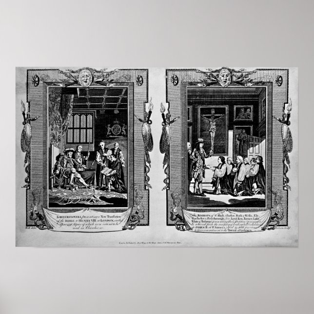 Poster Lord Cromwell présente la bible à Henri VIII (Devant)