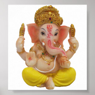 Poster Lord Ganesh, Grand Dieu Hindou Pour Le Bonheur