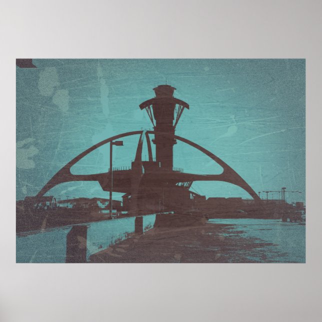 Poster Los Angeles Airport LAX (Devant)