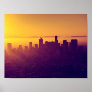 Poster Los Angeles au coucher du soleil