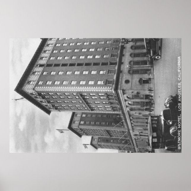 Poster Los Angeles, CA Vue de Biltmore Hotel (Devant)