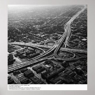 Poster Los Angeles Freeways from the Air, 1966