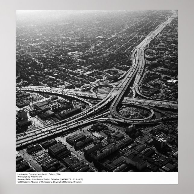 Poster Los Angeles Freeways from the Air, 1966 (Devant)